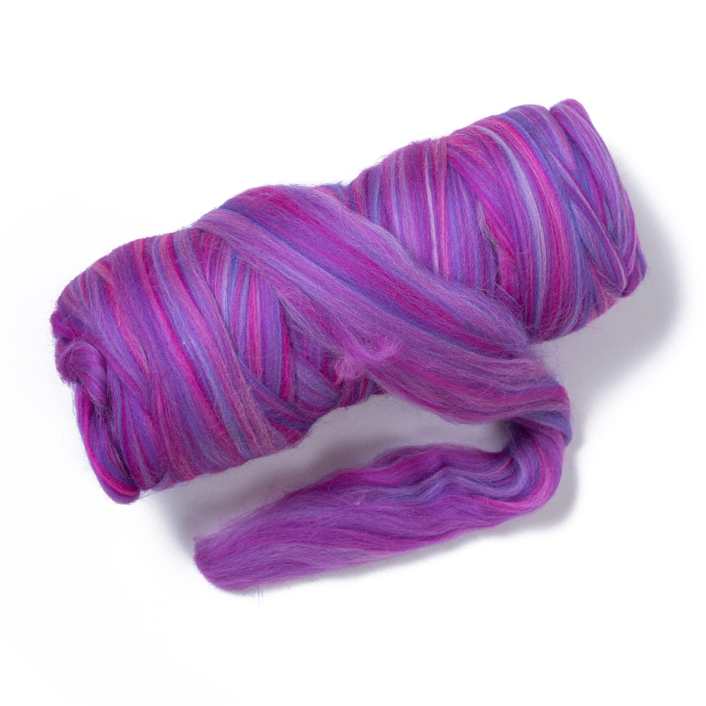 1 lb Natural Wool Roving: Candy Multi Colored Fiber for Felting, Handcrafts & Spinning