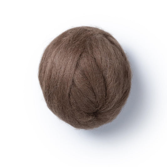 Kondoos Llama Hair roving (Similar to Alpaca), 8 oz. Best for Needle Felting, handcrafts and Spinning. Natural Colours, un-Dyed. (Brown PM, 8oz)