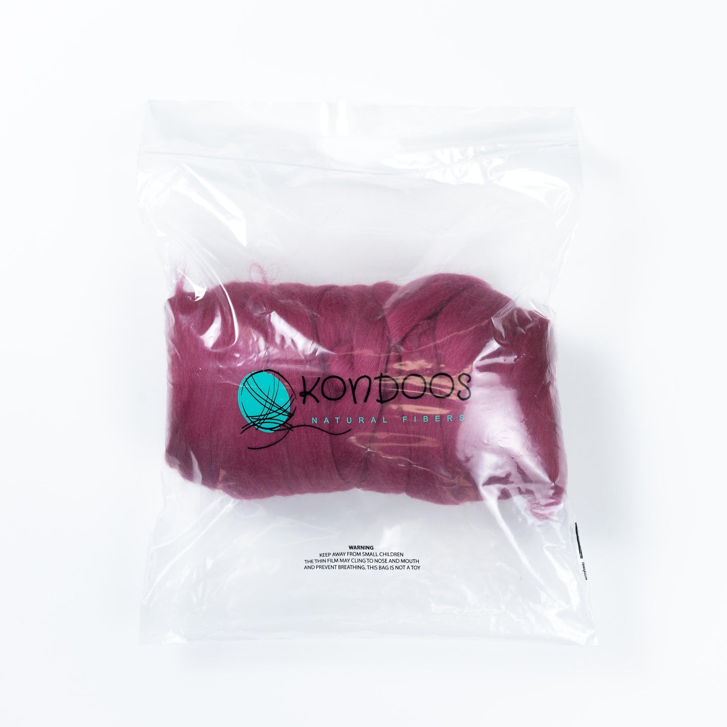 8 oz Natural Wool Roving: Red Wine Colored Fiber for Felting, Handcrafts & Spinning