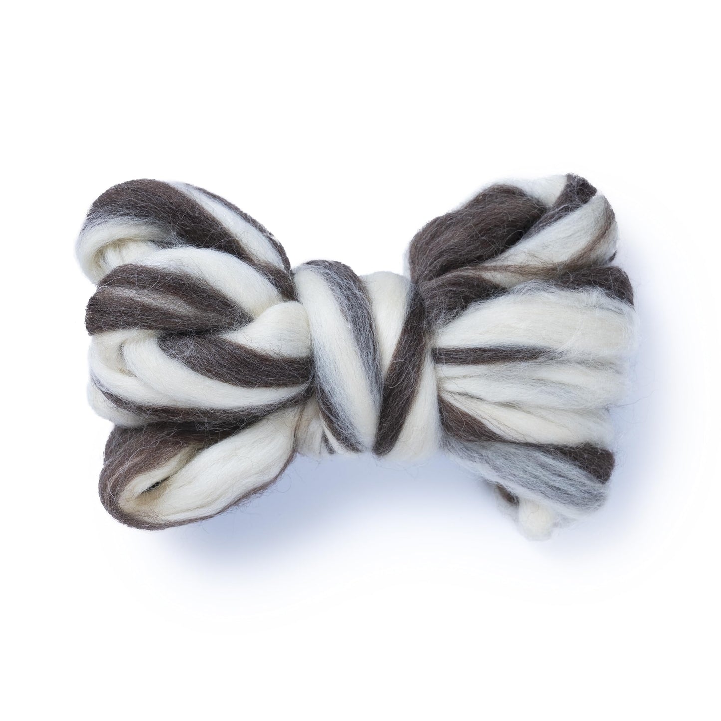 Kondoos Natural Wool roving, 2 OZ. Best Wool for Needle Felting and Wet Felting, handcrafts and DIY Spinning Projects, Wool Felting Supplies. Natural Colours, un-Dyed. (Zebra(Ecru/Mocha), 2 oz)