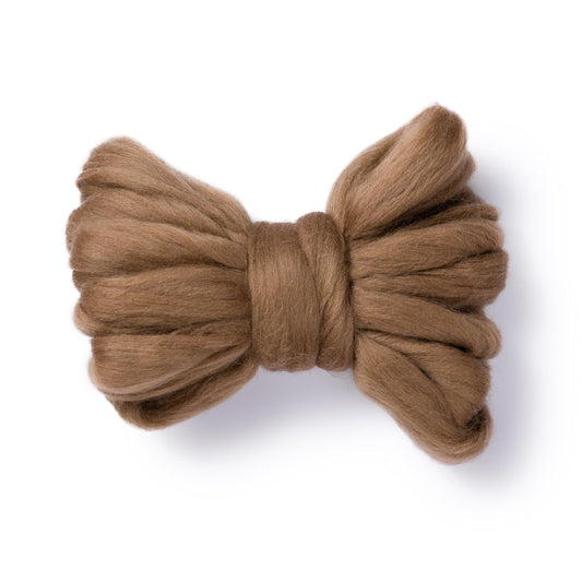 Kondoos Natural Wool roving, 2 OZ. Best Wool for Needle Felting and Wet Felting, handcrafts and DIY Spinning Projects, Wool Felting Supplies. Dyed Colors. (Tobacco, 2 oz)