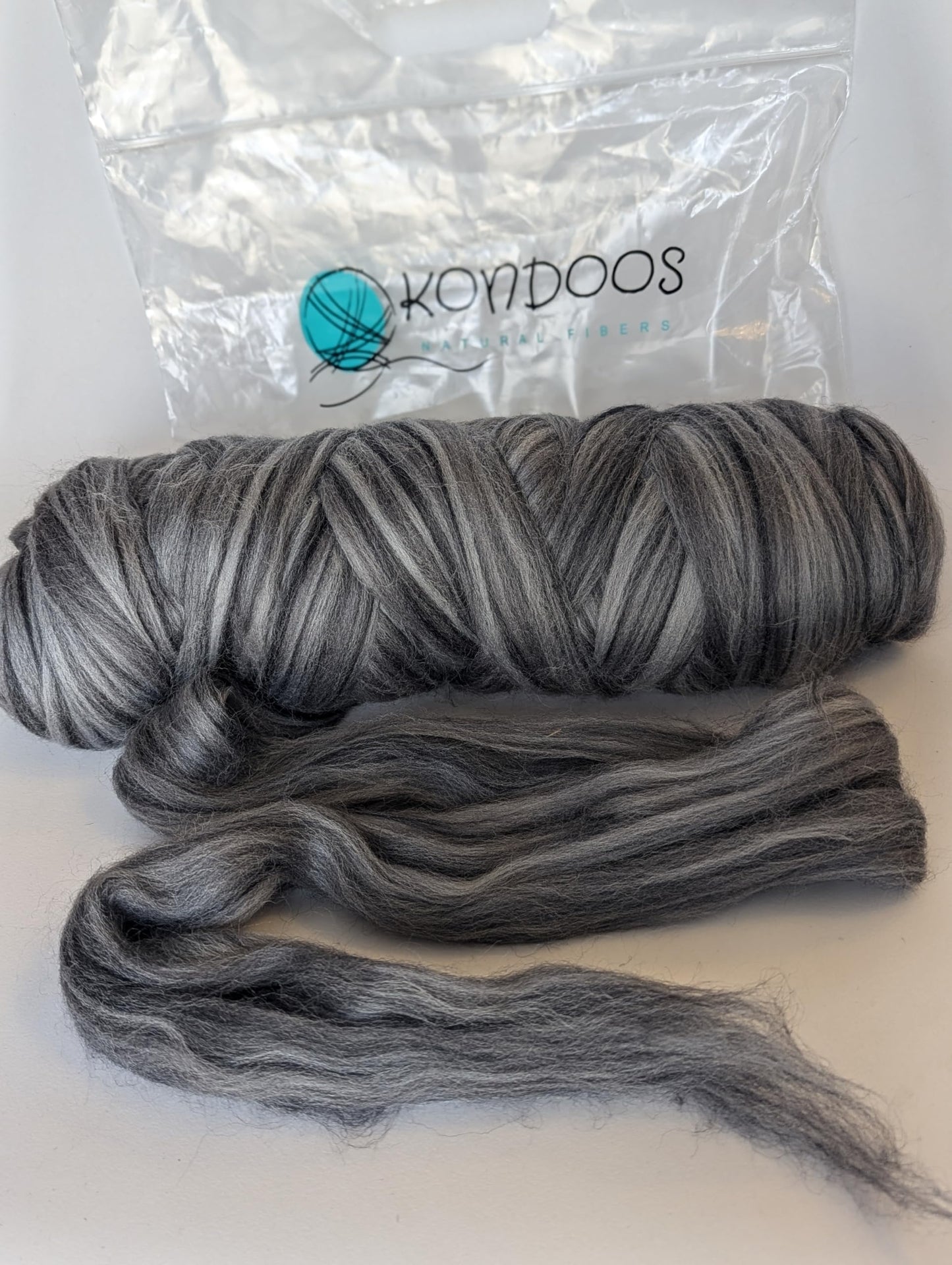 1 lb Natural Wool Roving: Midnight Multi Colored Fiber for Felting, Handcrafts & Spinning