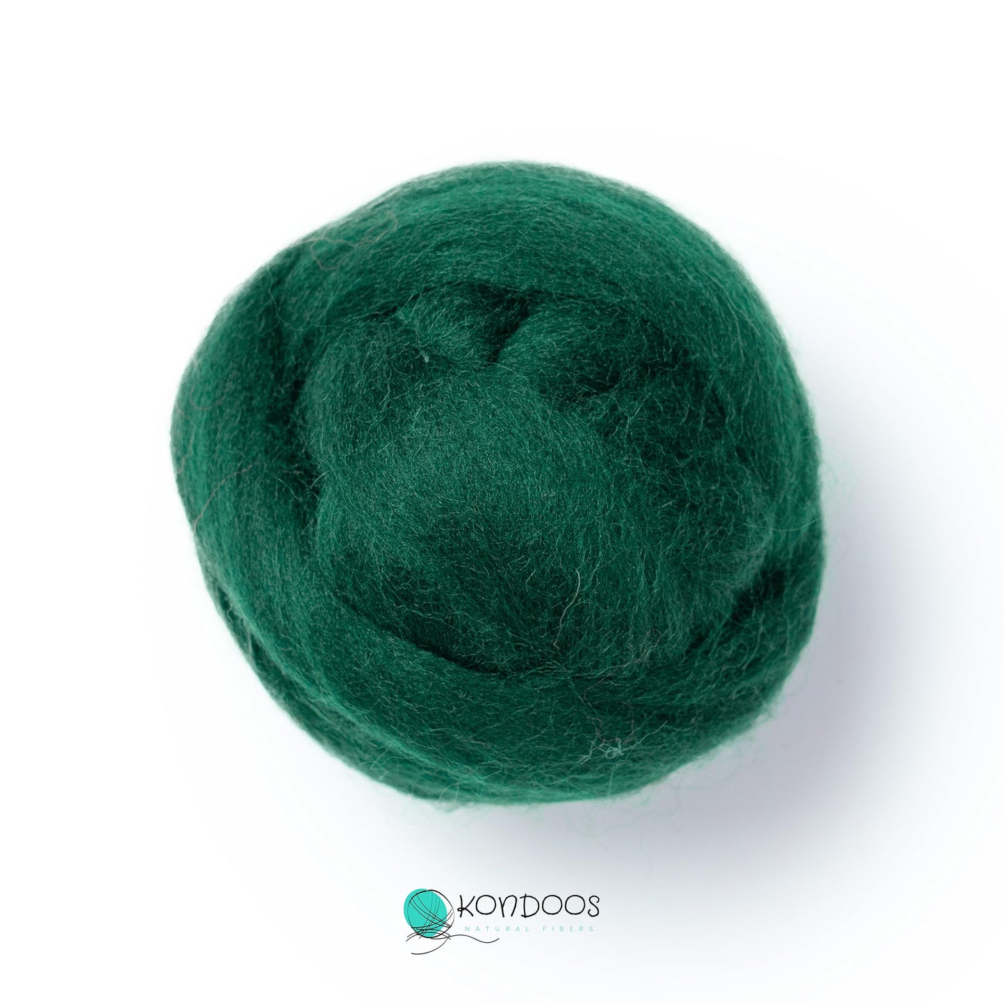 2 oz Natural Wool Roving: Dyed Fiber for Felting, Handcrafts & Spinning (English Green, 2 oz)