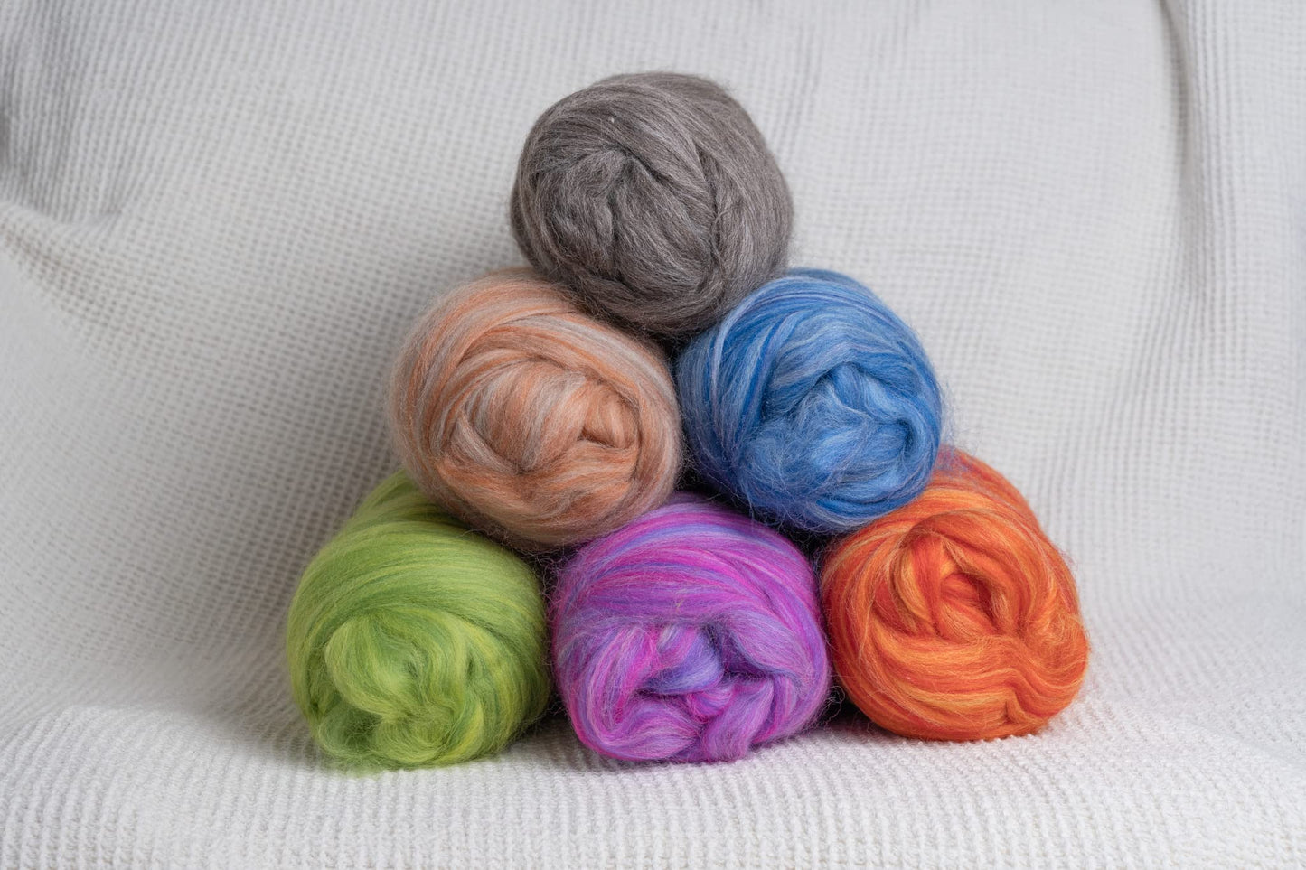 1 lb Natural Wool Roving: Candy Multi Colored Fiber for Felting, Handcrafts & Spinning