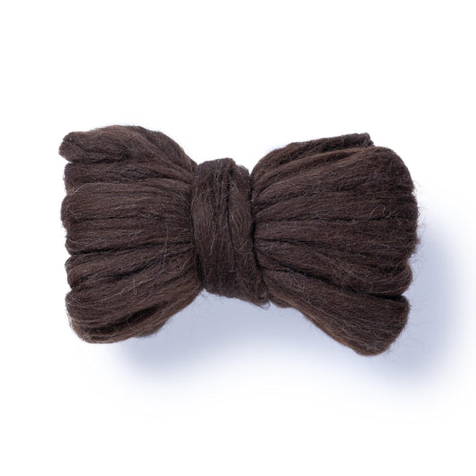 Kondoos Natural Wool roving, 2 OZ. Best Wool for Needle Felting and Wet Felting, handcrafts and DIY Spinning Projects, Wool Felting Supplies. Natural Colours, un-Dyed. (Dark Chocolate, 2 oz)