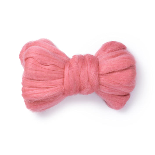 Kondoos Natural Wool roving, 2 OZ. Best Wool for Needle Felting and Wet Felting, handcrafts and DIY Spinning Projects, Wool Felting Supplies. Dyed Colors. (Wild Watermelon, 2 oz)