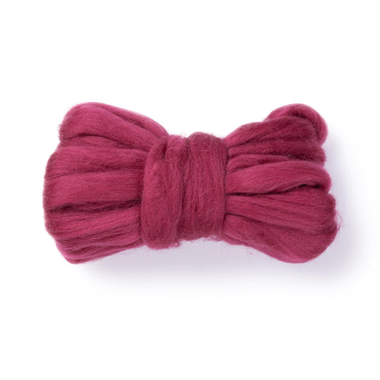 Kondoos Natural Wool roving, 2 OZ. Best Wool for Needle Felting and Wet Felting, handcrafts and DIY Spinning Projects, Wool Felting Supplies. Dyed Colors. (Red Wine, 2 oz)