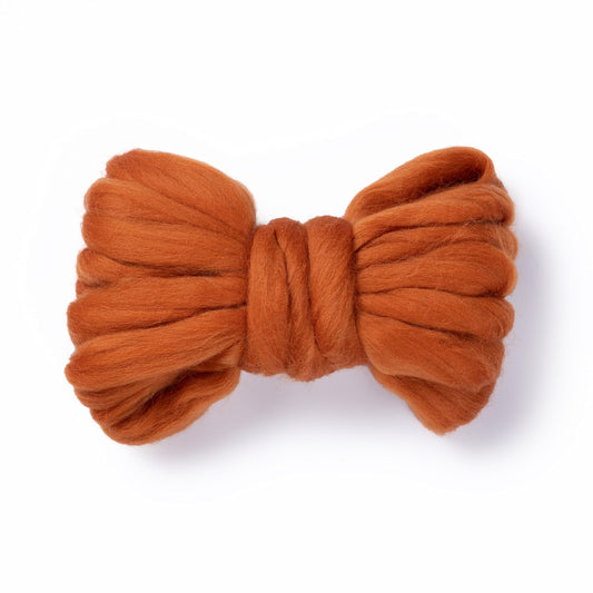 Kondoos Natural Wool roving, 2 OZ. Best Wool for Needle Felting and wet felting, handcrafts and DIY spinning Projects, Wool Felting Supplies. Dyed colors. (Ocher, 2 oz)