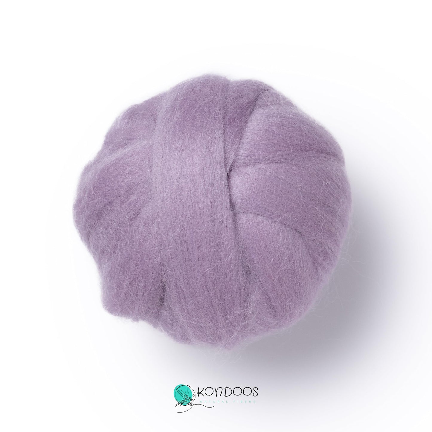 2 oz Natural Wool Roving: Dyed Fiber for Felting, Handcrafts & Spinning (Lavender, 2 oz)