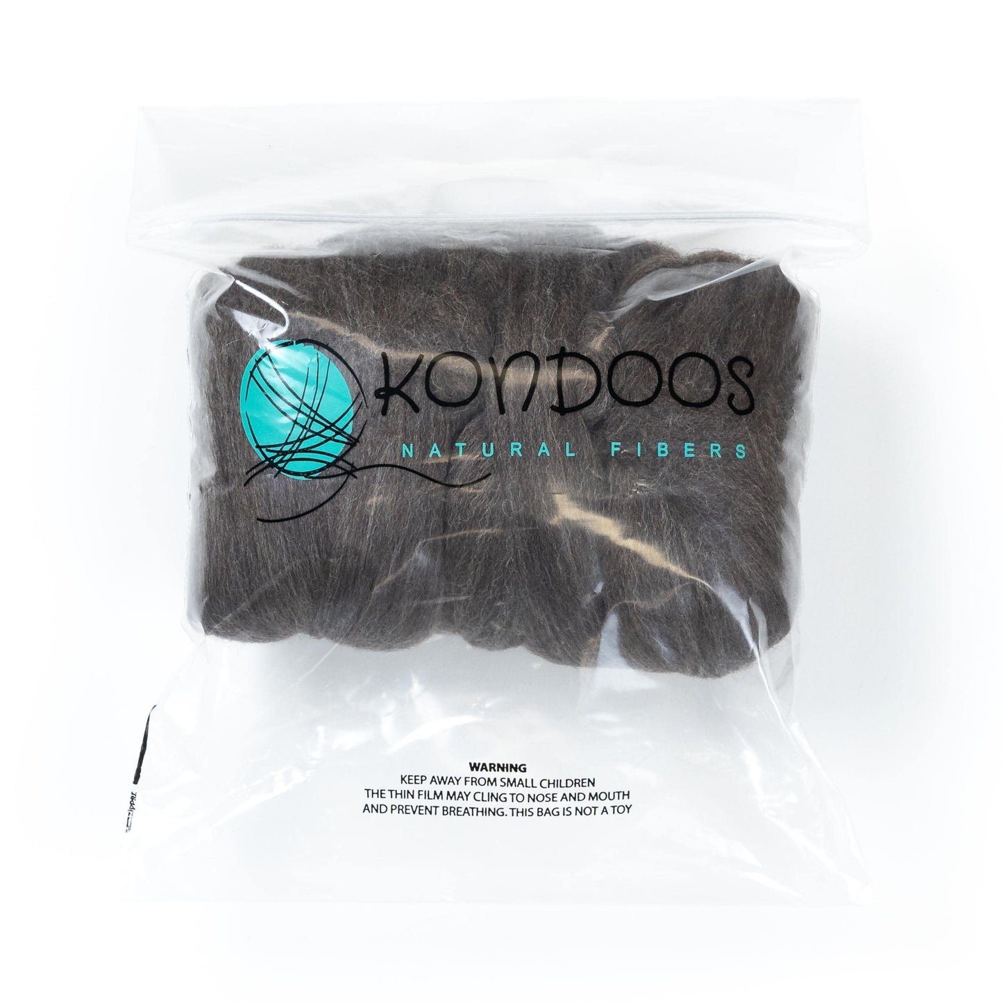 Kondoos Natural Combed Wool roving, 8 OZ. Best Wool for Needle Felting, handcrafts and Spinning. Natural Colours, un-Dyed. (Mocha, 8 oz)