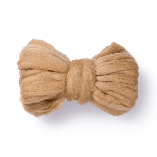 Kondoos Natural Wool roving, 2 OZ. Best Wool for Needle Felting and wet felting, handcrafts and DIY spinning Projects, Wool Felting Supplies. Dyed colors. (Beige, 2 oz)
