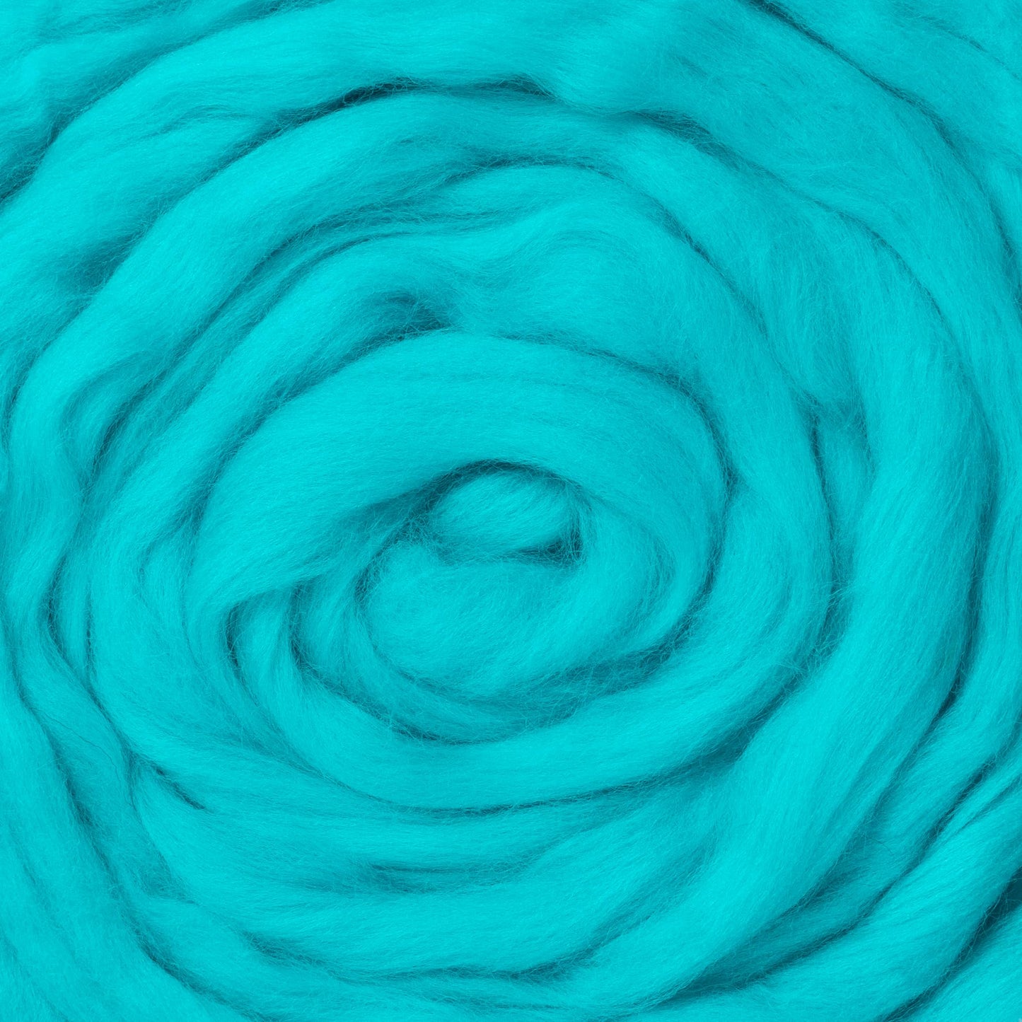 2 oz Natural Wool Roving: Dyed Fiber for Felting, Handcrafts & Spinning (Cyan, 2 oz)