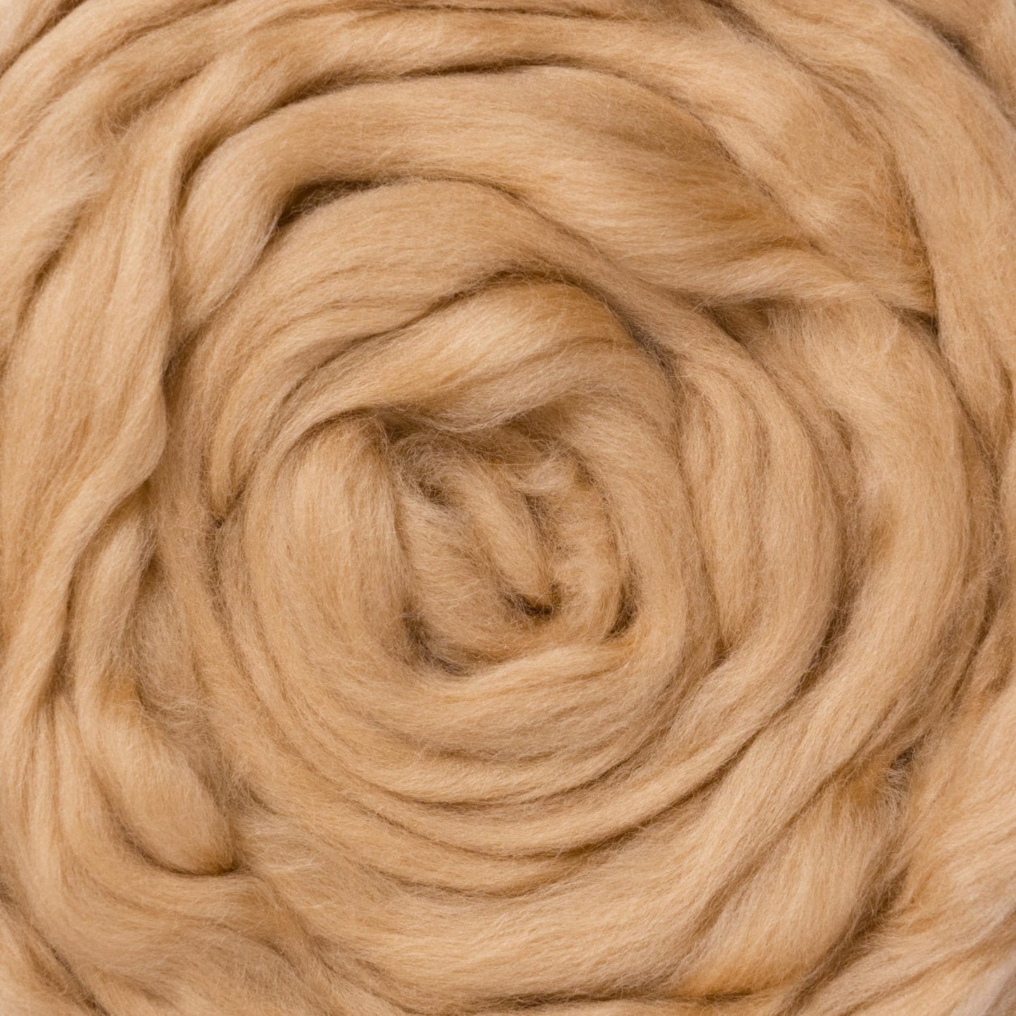 2 oz Natural Wool Roving: Dyed Fiber for Felting, Handcrafts & Spinning  (Beige, 2 oz)