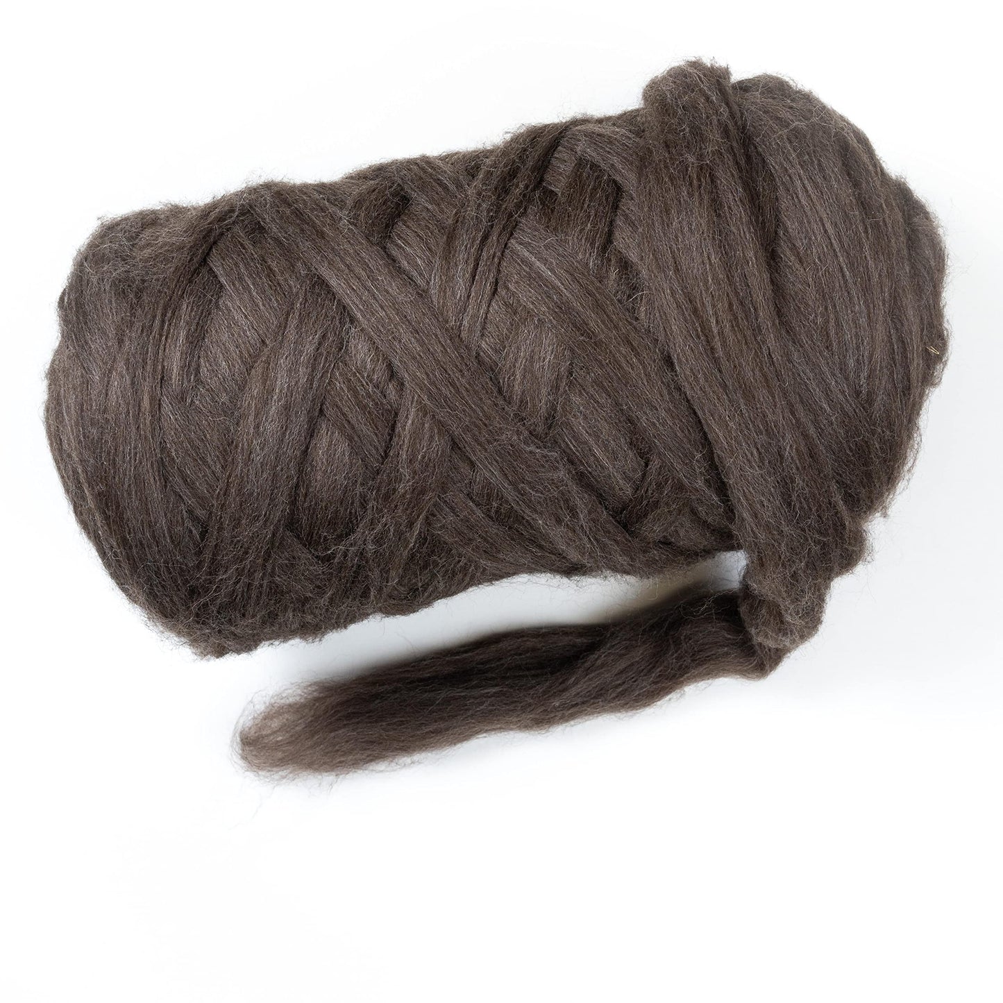 8 lb Natural Wool Roving: Natural Colors Un-Dyed Combed Top Fiber for Arm Knitting, Spinning & Felting (Mocha, 8 lb)