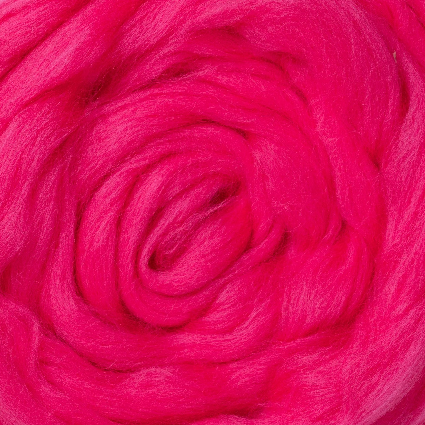 2 oz Natural Wool Roving: Dyed Fiber for Felting, Handcrafts & Spinning (Fuchsia, 2 oz)