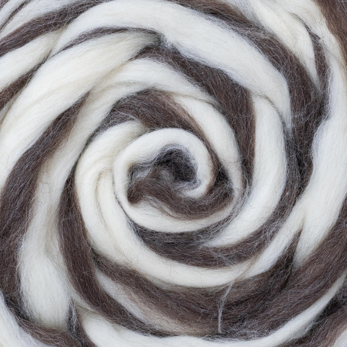 Kondoos Natural Wool roving, 2 OZ. Best Wool for Needle Felting and Wet Felting, handcrafts and DIY Spinning Projects, Wool Felting Supplies. Natural Colours, un-Dyed. (Zebra(Ecru/Mocha), 2 oz)