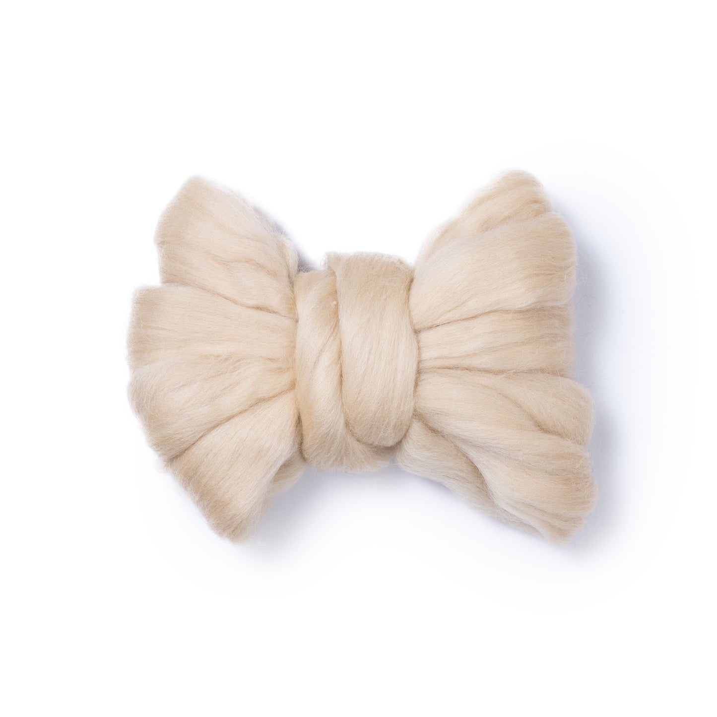 1 lb Natural Wool Roving: Dyed Colored Fiber for Felting, Handcrafts & Spinning (Cream Beige, 1 lb)