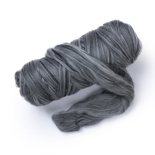 1 lb Natural Wool Roving: Midnight Multi Colored Fiber for Felting, Handcrafts & Spinning