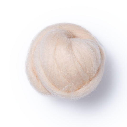 8 oz Natural Wool Roving: Nude pink Colored Fiber for Felting, Handcrafts & Spinning(Nude Pink, 8 oz)