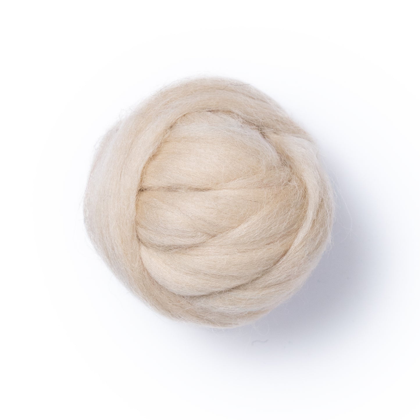 1 lb Natural Wool Roving: Dyed Colored Fiber for Felting, Handcrafts & Spinning (Cream Beige, 1 lb)